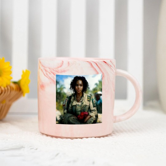 Beautiful US army combat medic painting Marble Mugs