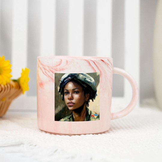 Beautiful US army combat medic painting Marble Mugs