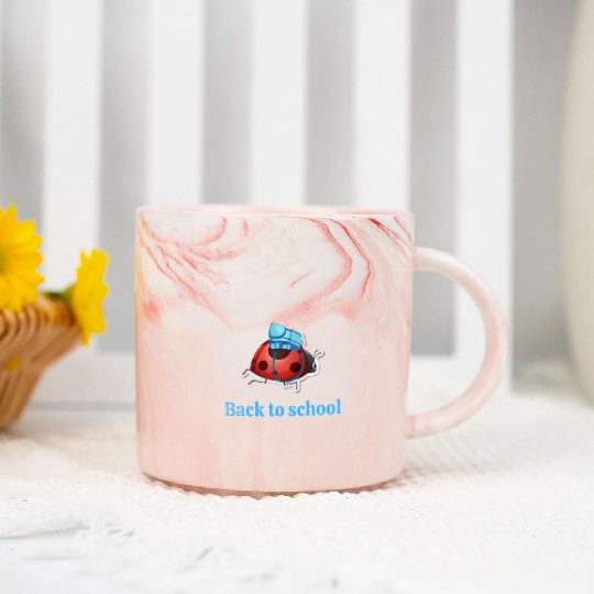 Ladybug back to school Marble Mugs