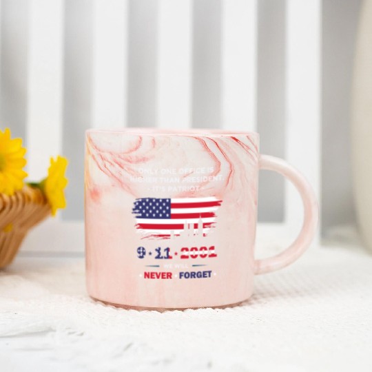 We will never forget the Patriot Day 911 Marble Mugs