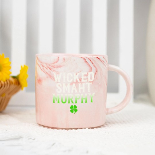 Wicked Smaht Murphy Clan Boston Irish Slang Marble Mugs