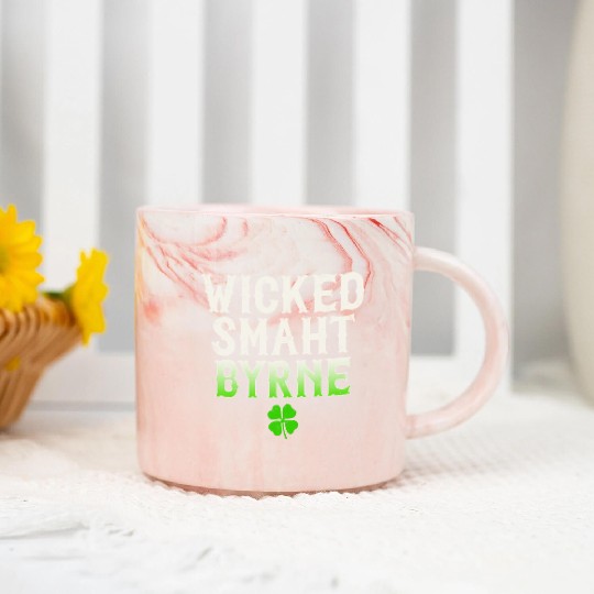 Wicked Smaht Byrne Clan Boston Irish Slang Marble Mugs