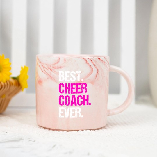 Best Cheer Coach Ever Cheer-leading Gift Idea Marble Mugs