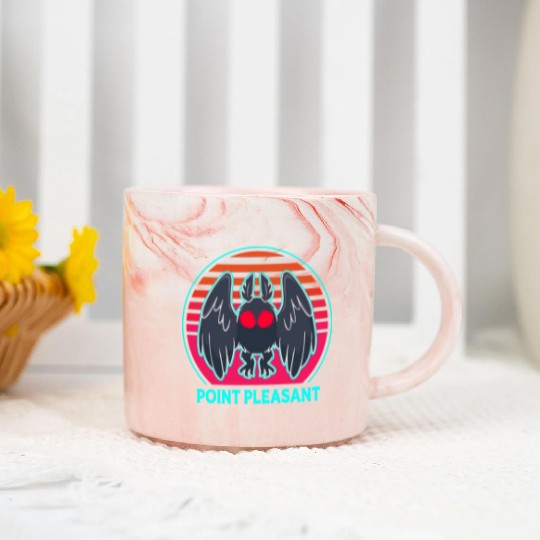 Cryptozoology Folklore Mothman Point Pleasant Marble Mugs