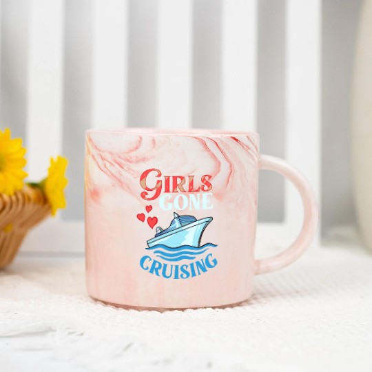 Cruise Ship Vacation Trip Party Sailing Boating Marble Mugs