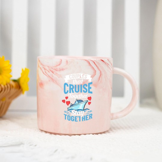 Cruise Ship Vacation Trip Party Sailing Boating Marble Mugs