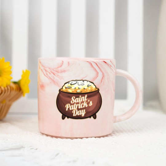 Pot Of Gold For St. Patricks Day Marble Mugs