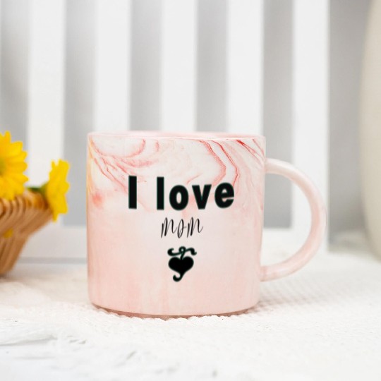I love my mom Marble Mugs