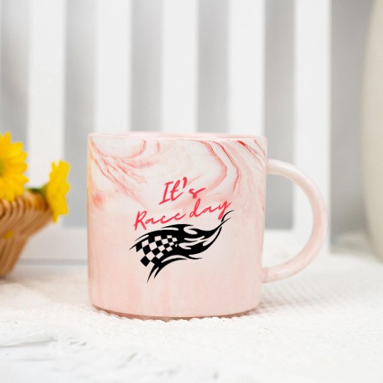 It's race day, gift for racer, race lover,race day Marble Mugs
