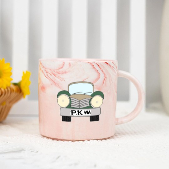 Old Car Khaki Afrikaans PK wa Marble Mugs