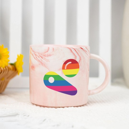 Pinball LGBT Player Marble Mugs