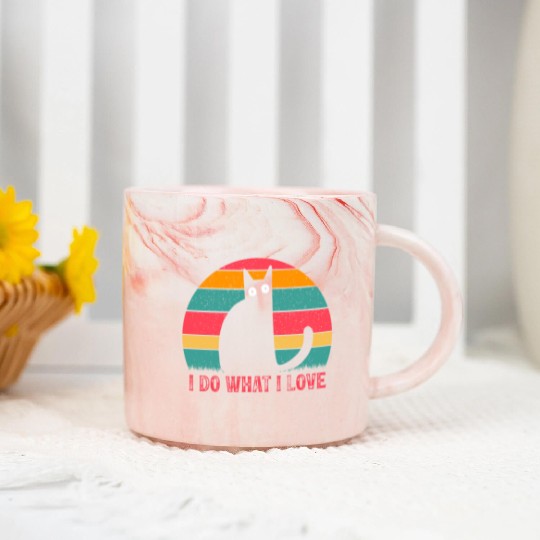Cat Lover Cat Owner Funny Cats I Do What I Love I Marble Mugs