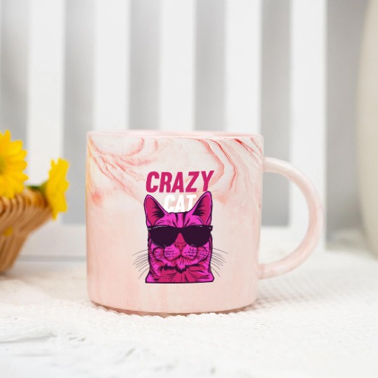 Cat Lover Cat Owner Funny Cat Meme I Crazy Cat Marble Mugs