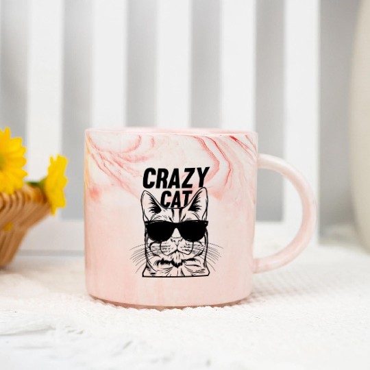 Cat Lover Funny Cat Meme I Crazy Cat Marble Mugs