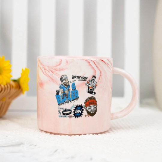 baker mayfield Marble Mugs