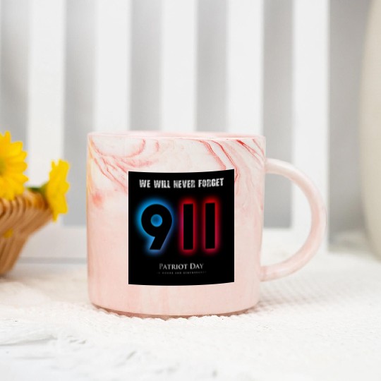 We will never forget Patriot Day 9-11/ twin towers Marble Mugs