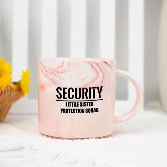 Security Little Sister Protection Squad Marble Mugs