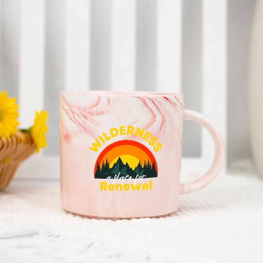 Wilderness a place for Renewal Marble Mugs