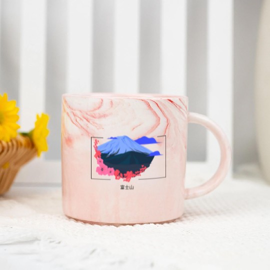 Mount Fuji Marble Mugs
