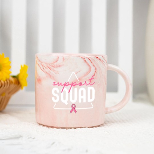 Breast Cancer Support Squad Matching Family Marble Mugs