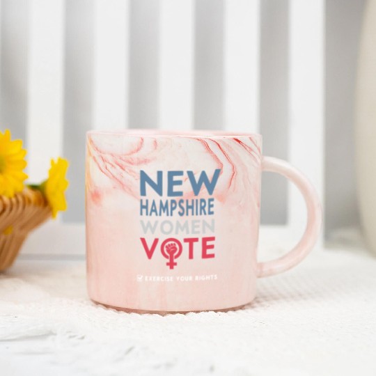 New Hampshire Women Vote Voter 2022 Election Marble Mugs
