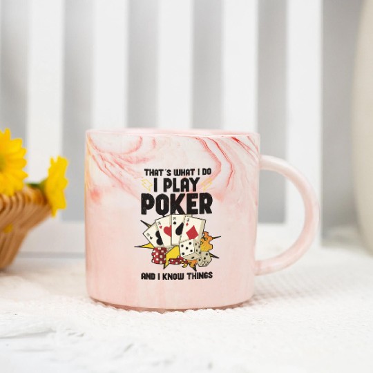 Poker Casino Poker Player Gambling Roulette Gift Marble Mugs