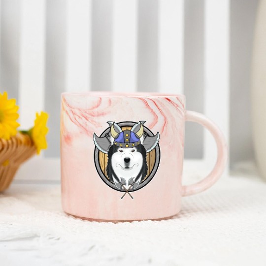 Siberian Husky I Valhalla I Viking Marble Mugs