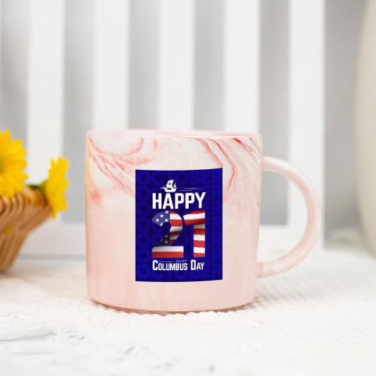 Columbus Day Since 1492 Christopher Columbus Marble Mugs