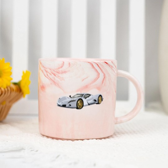 Silver car Marble Mugs