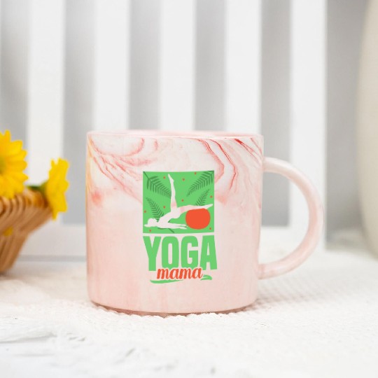 Yoga Mama Mommy Mother Mom Hobby Marble Mugs
