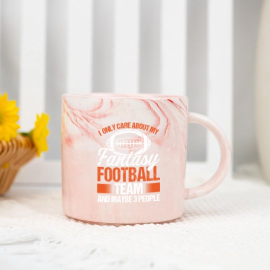 I only care about my Fantasy Football Team Marble Mugs