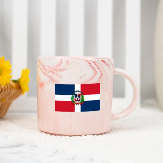 Dominican Republic flag phone case Marble Mugs