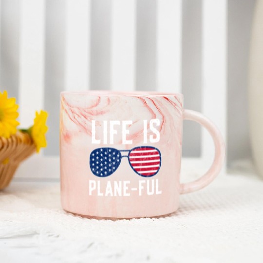 Airline Pilot Aviation Themed Pun For a Corporate Marble Mugs