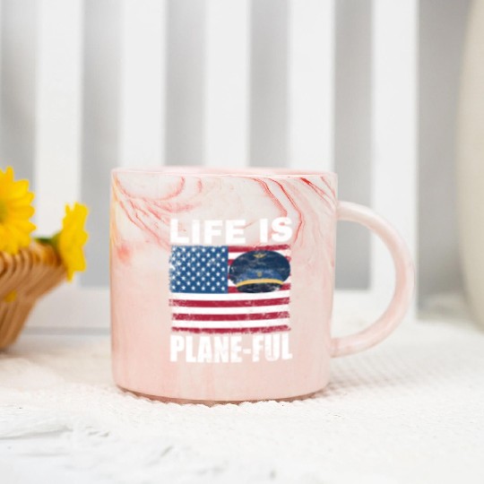 Airline Pilot Aviation Themed Pun For a Corporate Marble Mugs