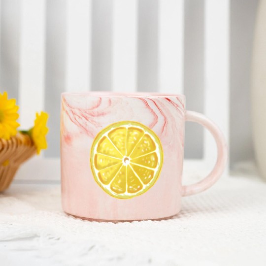 Lemon style design Marble Mugs