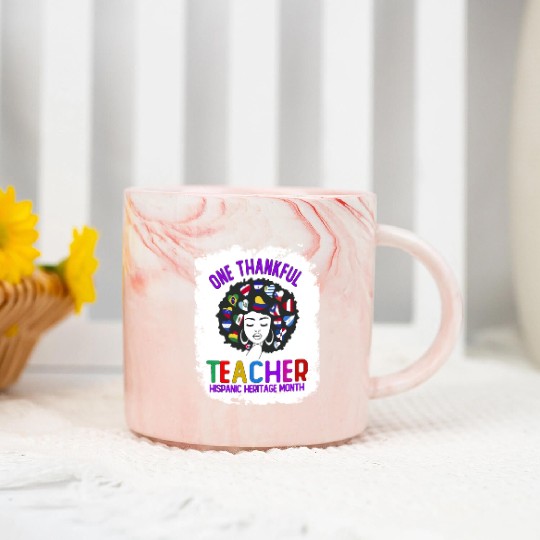 One Thankful Teacher, Hispanic Heritage month Marble Mugs