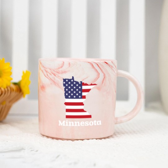US Minnesota Map Design for proud Minnesotans Marble Mugs