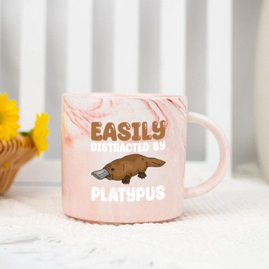 Platypus Lover Design Marble Mugs