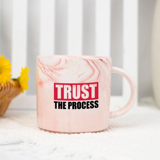 trust the process quote Marble Mugs