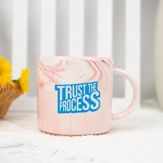 trust the process quote Marble Mugs