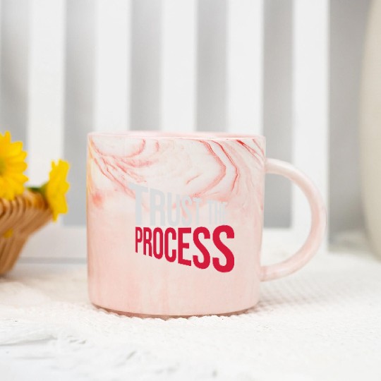 trust the process quote Marble Mugs