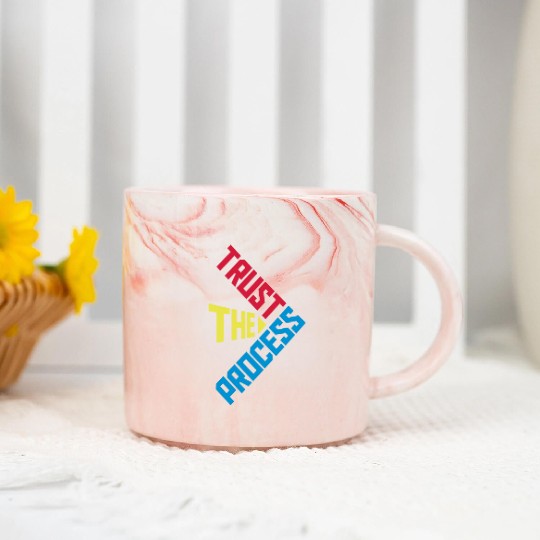 trust the process quote Marble Mugs