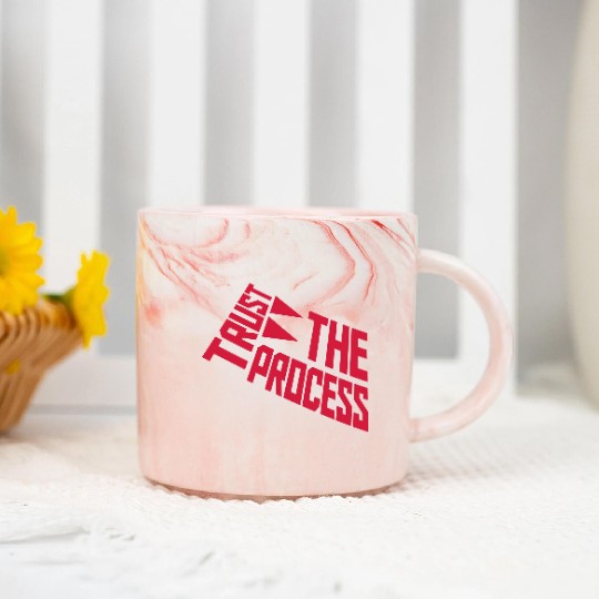 trust the process quote Marble Mugs