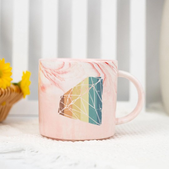 Vintage Diamond Gemstone Jewelry Jeweler Coral Marble Mugs