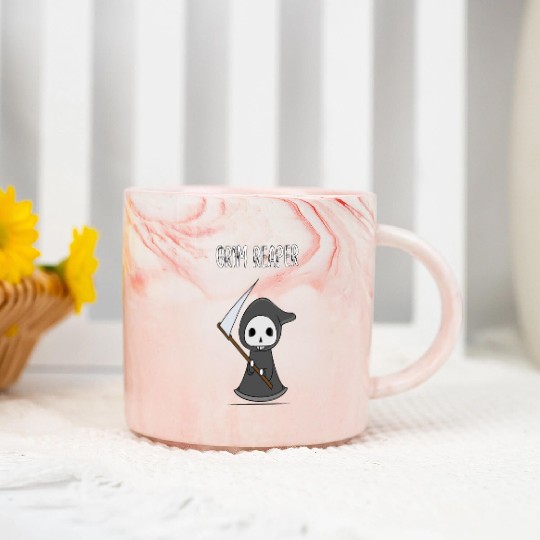 the grim reaper skeleton lovely Marble Mugs
