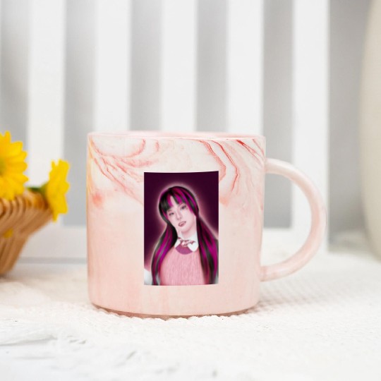 Yeji Itzy Draculaura Monster High Marble Mugs