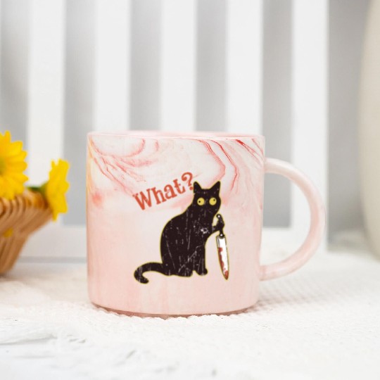 What - cat owner Marble Mugs