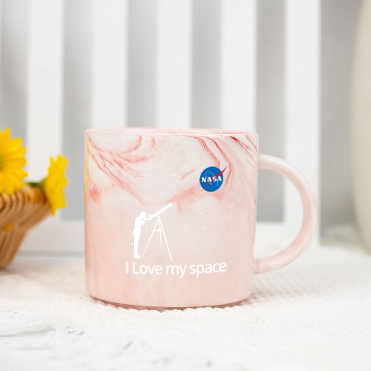 NASA I Love My Space Telescope Galaxy Marble Mugs