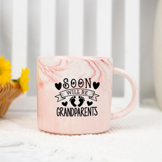 We Will Soon Become Grandparents, Be Grandparents Marble Mugs