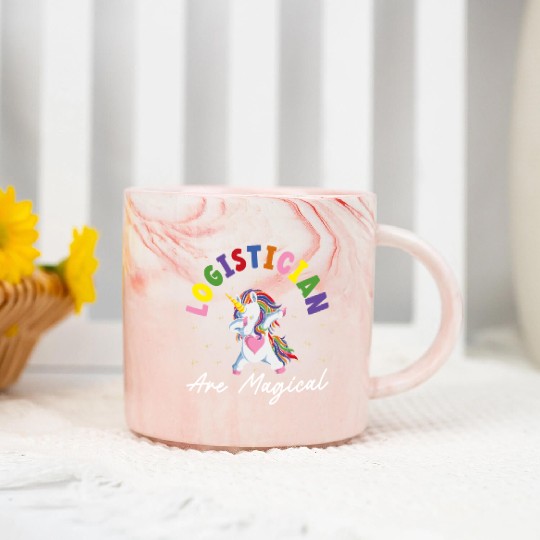 Logistician Are Magical Logistics Unicorn Lover Marble Mugs